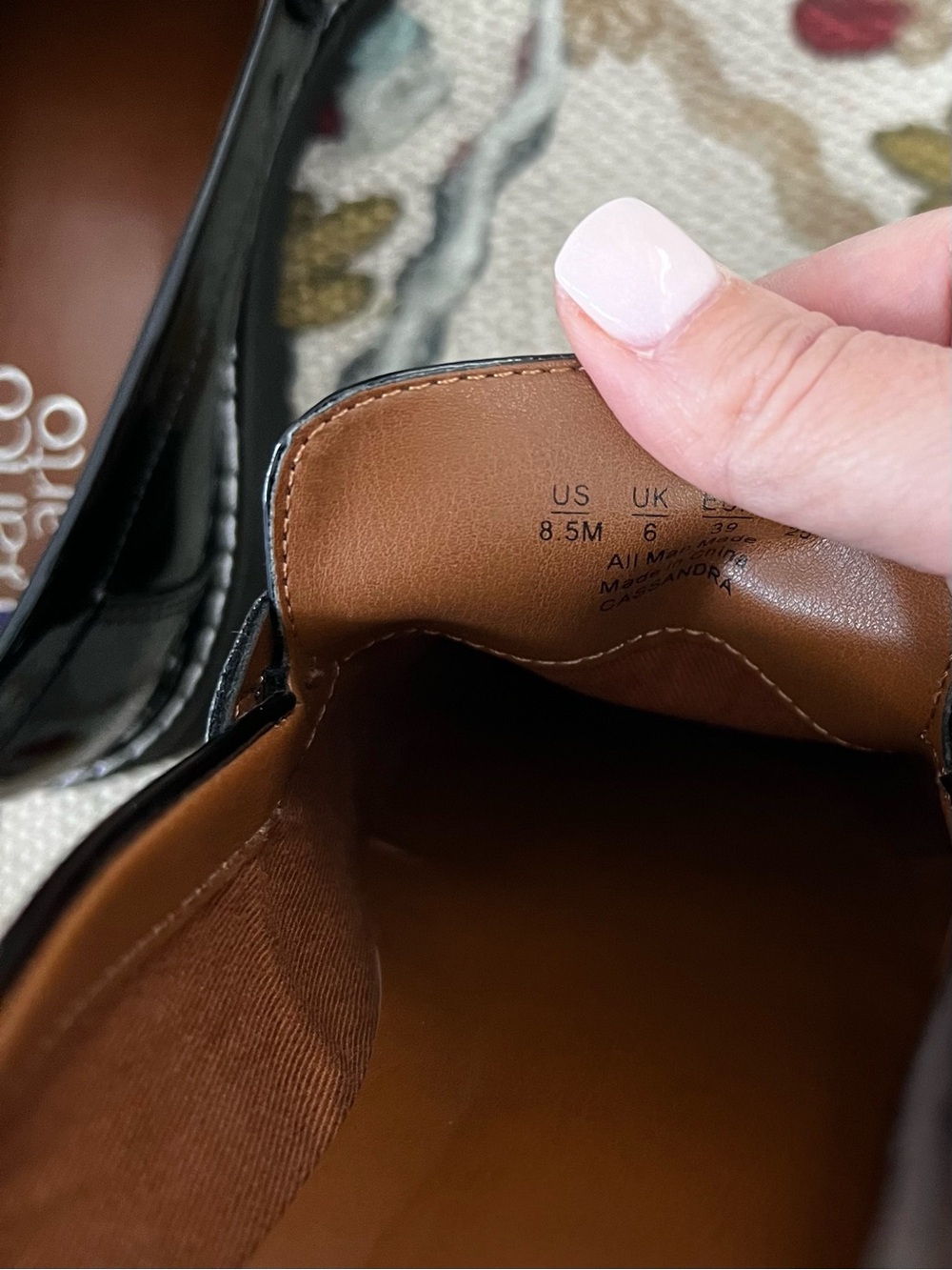 Franco Sarto Black Patent Penny Loafers - Picture 7 of 11